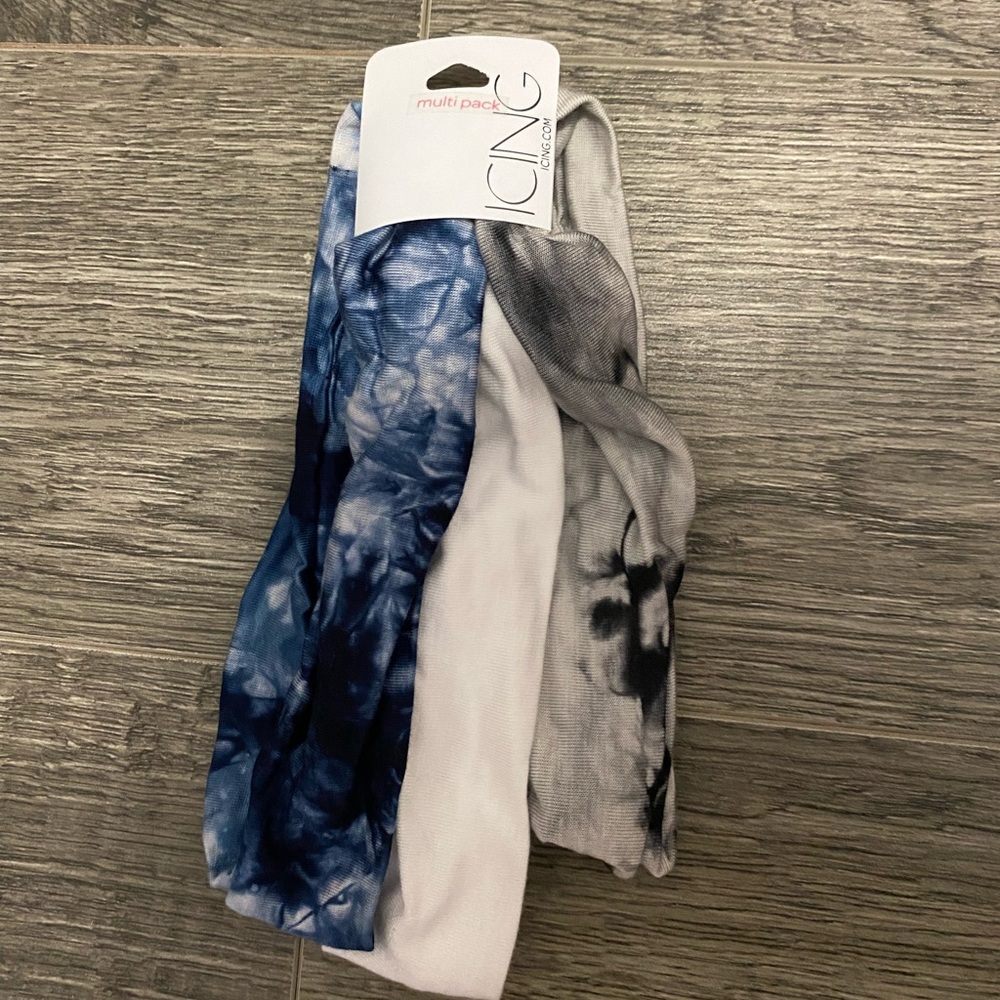 Icing tie dye headbands—set of 3